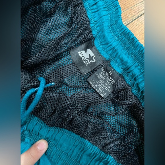 STARTER Teal Mesh Lined Shorts - Picture 4 of 6